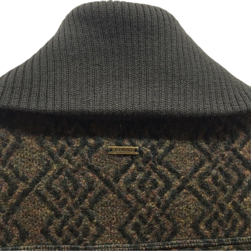 PRANA Annabel Wool Blends Jacket Green and Tan Size Small - Picture 10 of 17